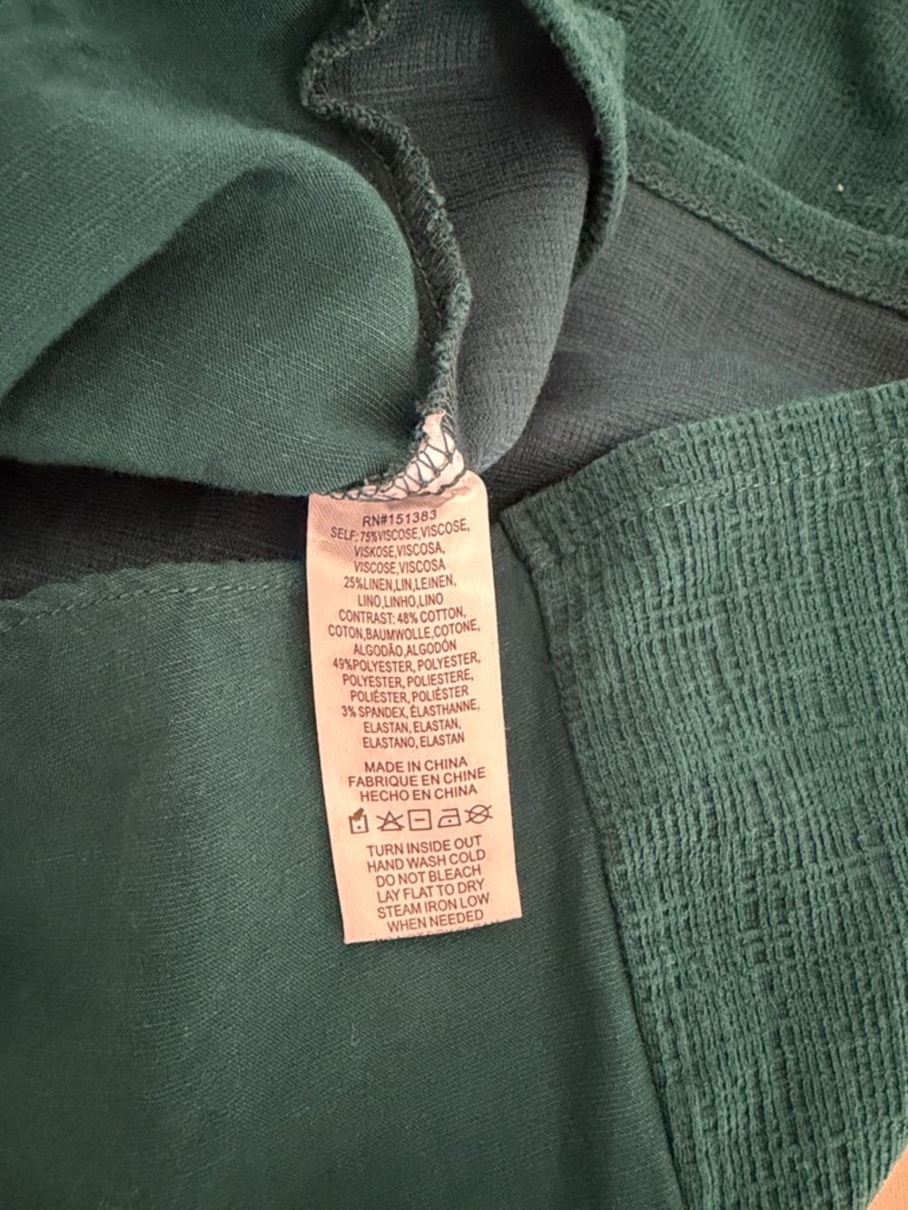 Anthropologie Teal Ruffle Yoke Puff Sleeve Blouse - Picture 5 of 6